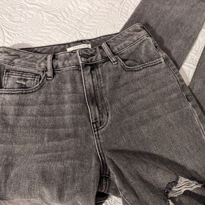 PacSun black/ grey distressed mom jeans